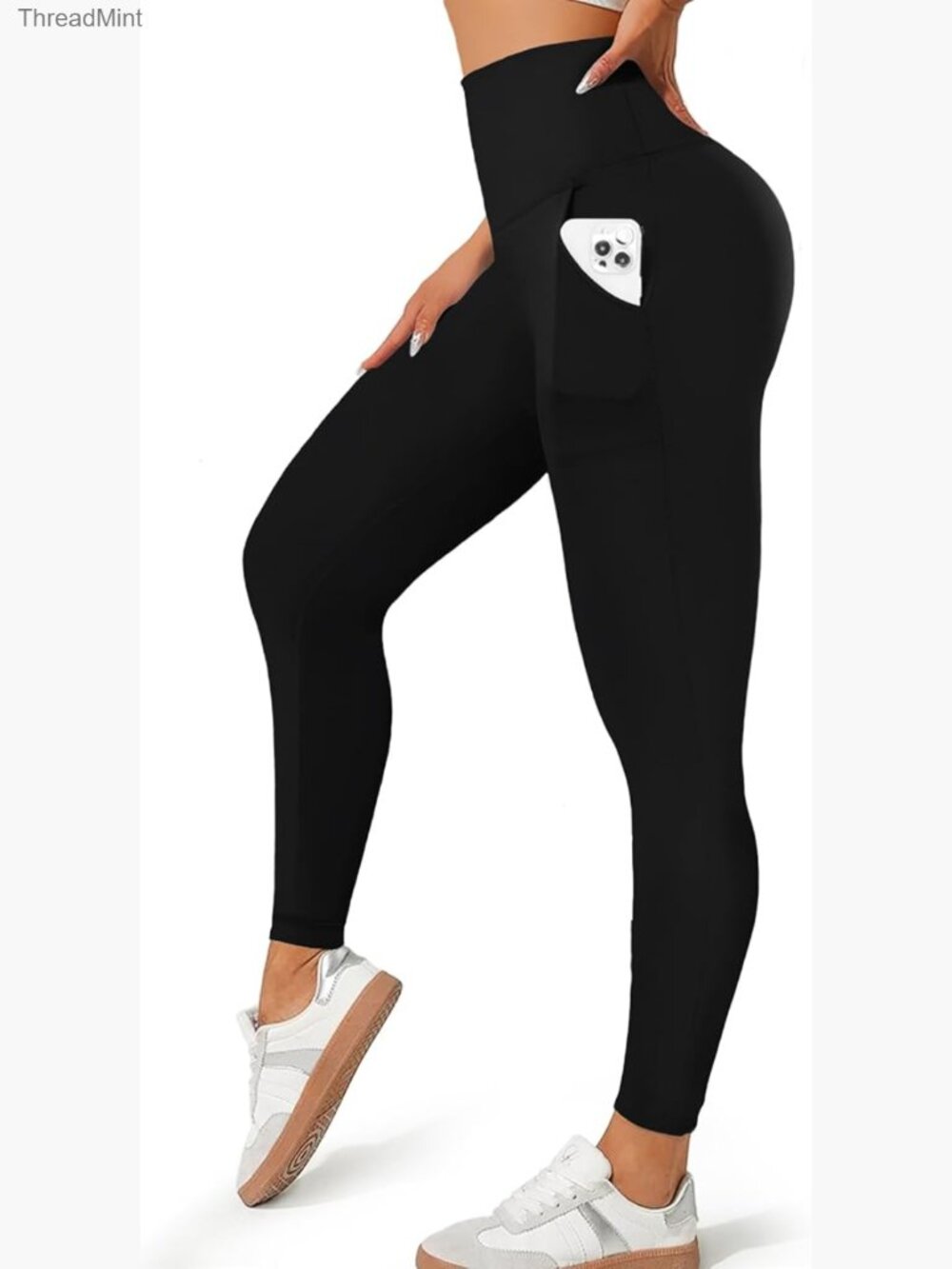 High Waisted Tummy Control Leggings with Pockets for Workout Yoga Activewear